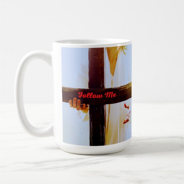 Folge mir Jesus-Tasse Kaffeetasse (Links)