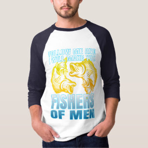 Folge mir und ich werde dich zu Fischen von Männer T-Shirt