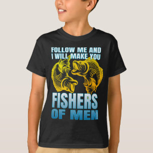 Folge mir und ich werde dich zu Fischen von Männer T-Shirt