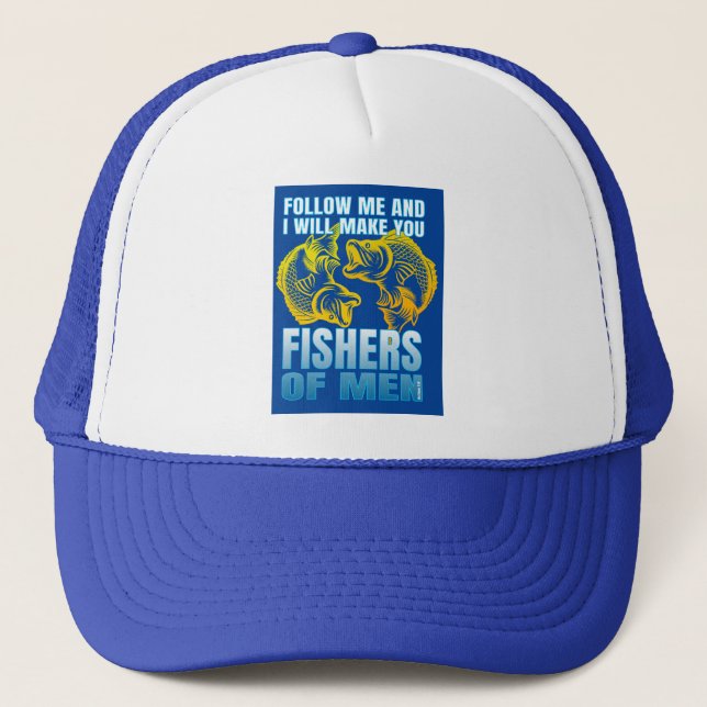 Folge mir und ich werde dich zu Fischen von Männer Truckerkappe (Vorderseite)