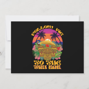 Folge mir zur Tiki-Bar Hawaiian Luau Party  Einladung