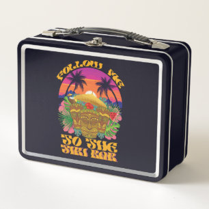 Folge mir zur Tiki-Bar Hawaiian Luau Party  Metall Brotdose