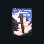 Folgefonna norway Ski Poster. Leinwanddruck<br><div class="desc">Folgefonna norway Retro Ski-Poster in einem schönen Vintagen Stil.</div>