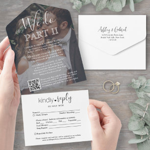 Folgehcirat wir heiraten Teil zwei Foto & QR Code  All In One Einladung