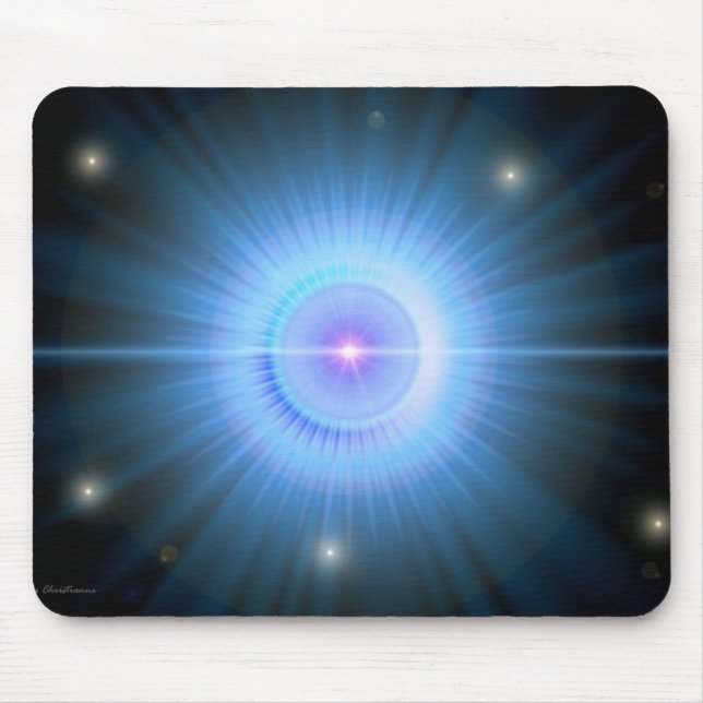 Folgen Sie dem blauer Stern ZUHAUSE Mousepad (Vorne)