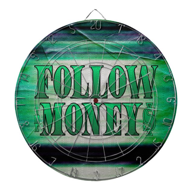 Folgen Sie dem Geld - Grunge Dartscheibe (vorne)