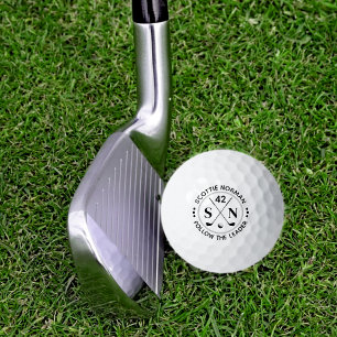 "Folgen Sie dem LEADER"-Monogramm Golfball