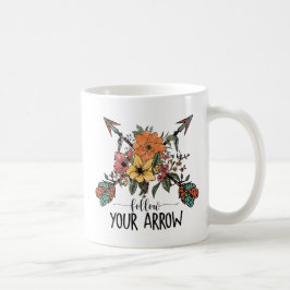 Folgen Sie dem Pfeil Kaffeetasse