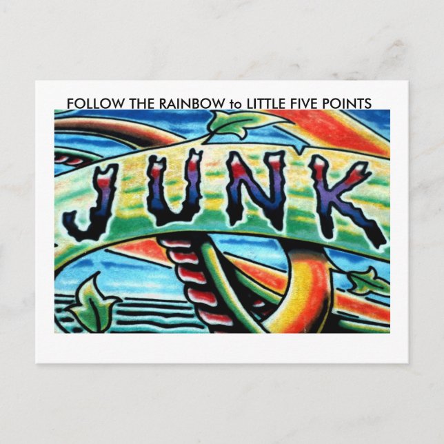 FOLGEN SIE DEM RAINBOW ZU WENIG F.. POSTKARTE (Vorderseite)