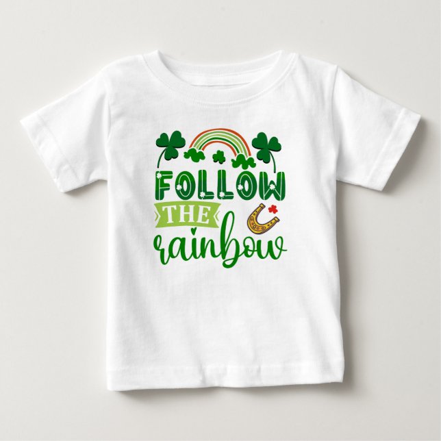 Folgen Sie dem Regenbogenschwung Baby T-shirt (Vorderseite)