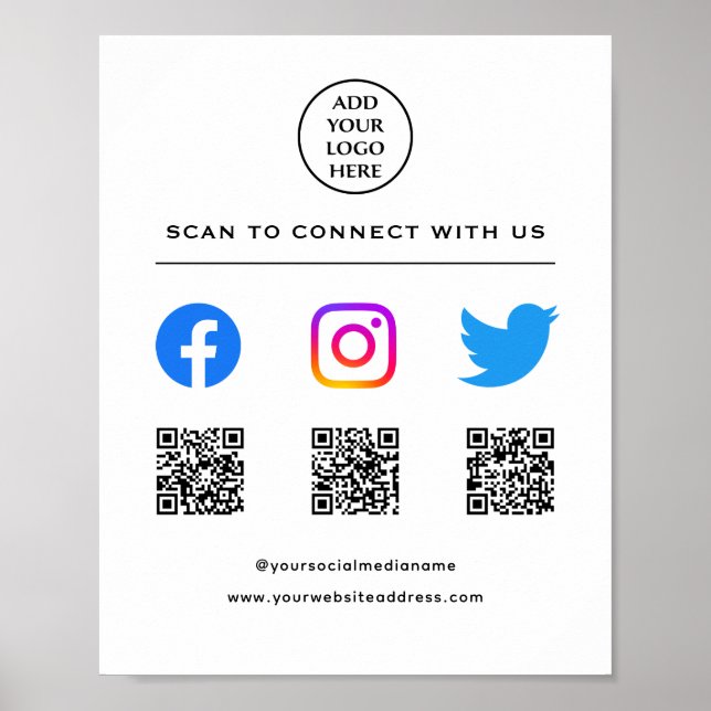 Folgen Sie dem Scan Me Connect mit unserem QR-Code Poster (Vorne)