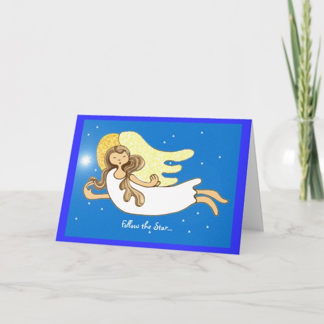 Folgen Sie dem Stern... Feiertagskarte (Vorderseite)