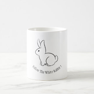 Folgen Sie dem weißen Kaninchen Hoodie Kaffeetasse