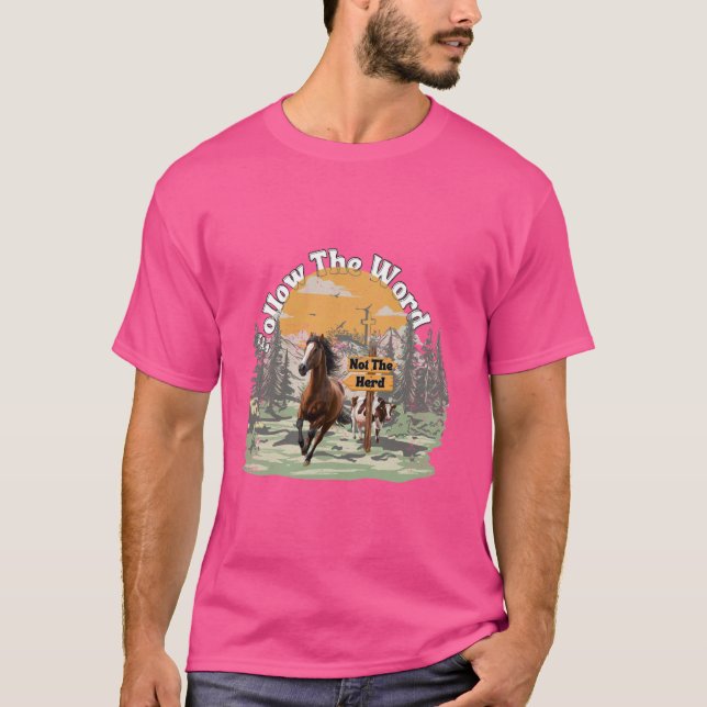 Folgen Sie dem Wort nicht der Herd Isaiah Christli T-Shirt (Vorderseite)