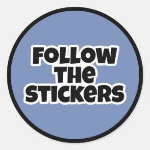 Folgen Sie den Stickers