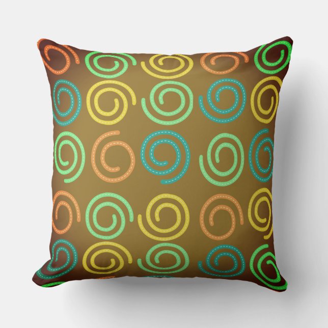 Folgen Sie der Farbe der Spiralen Kissen (Vorderseite)