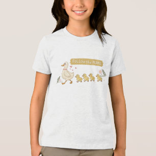 Folgen Sie der Niedlichen Duckfamilie Mama Tri-Blend Shirt