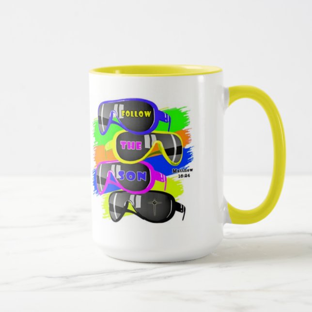 Folgen Sie der Sohn-Tasse Tasse (Rechts)