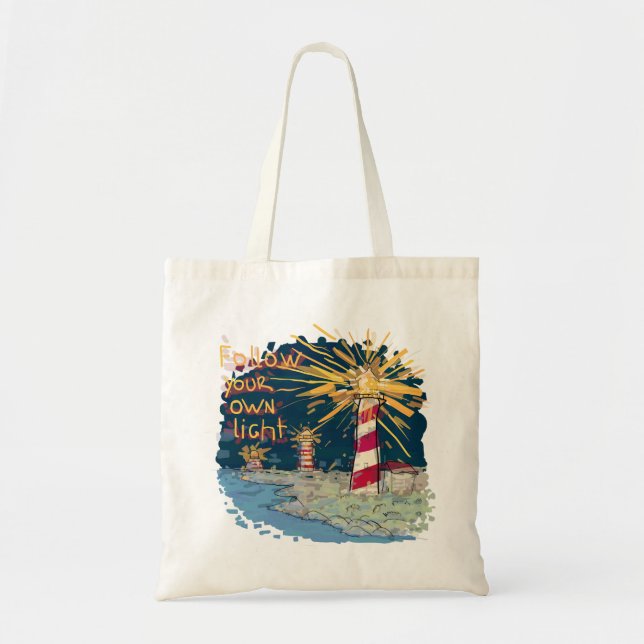 Folgen Sie Ihrem eigenen Licht Tragetasche (Vorne)