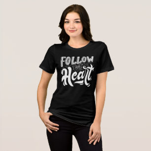 Folgen Sie Ihrem Herz - Retro Quote Tri-Blend-Shir Tri-Blend Shirt