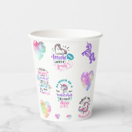 Folgen Sie Ihrem inneren Sparkle Unicorn Pappbecher