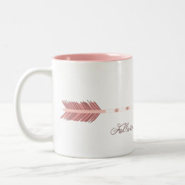 Folgen Sie Ihrem Pfeil, gleichgültig wo, das er Zweifarbige Tasse