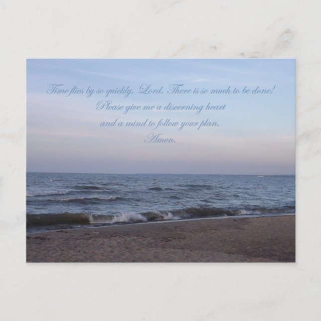 Folgen Sie Ihrem Plan Gebet Postkarte (Vorderseite)