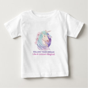 Folgen Sie Ihrem Traum wie ein Einhorn-Zauber Baby T-shirt