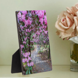 Folgen Sie Ihrem traumhaften Zitat-Garten-Pfad Fotoplatte