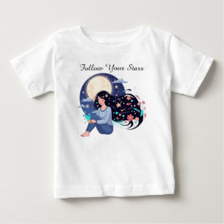 Folgen Sie Ihren Sternen Celestial Woman Kunstprin Baby T-shirt