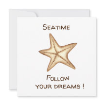 Folgen Sie Ihren Träumen Aquarell Seatime Starfish