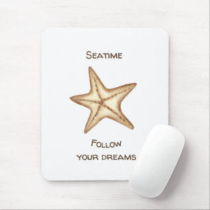 Folgen Sie Ihren Träumen Aquarell Seatime Starfish Mousepad