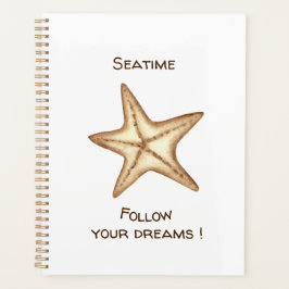 Folgen Sie Ihren Träumen Aquarell Seatime Starfish Planer