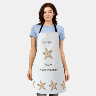 Folgen Sie Ihren Träumen Aquarell Seatime Starfish Schürze