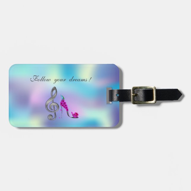 Folgen Sie Ihren Träumen, Heelsen, Violine Key Hol Gepäckanhänger (Vorderseite horizontal)