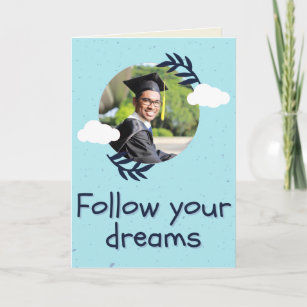 Folgen Sie Ihren Träumen Personalisierten Foto Abs Karte