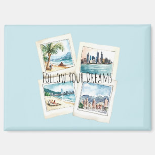 Folgen Sie Ihren Träumen Welt Reisen Paris Magnet