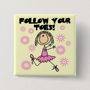 Folgen Sie Ihren Zehe-Ballerina-T-Shirts und Button
