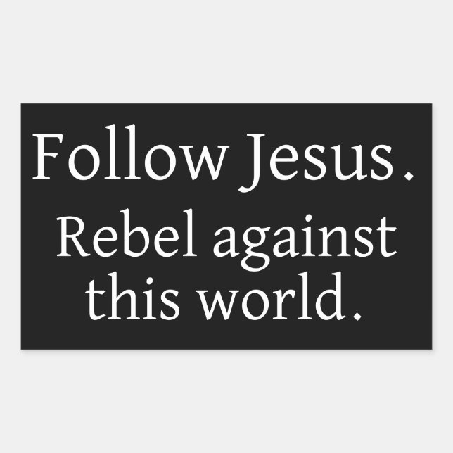 Folgen Sie Jesus Sticker (Vorderseite)