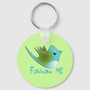 Folgen Sie ME Twitter Geschenke und Wirbel T - Shi Schlüsselanhänger