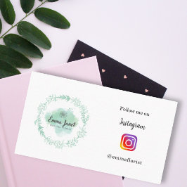 folgen Sie mir Instagram Business-Logo minimalisti Telefonnummerkarte
