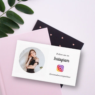 Folgen Sie mir Instagram Business/Personal Minimal Telefonnummerkarte