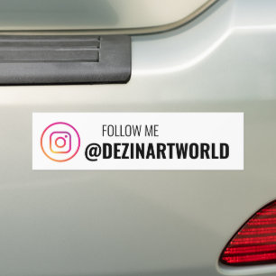 Folgen Sie mir Instagram Social Media Page Autoaufkleber