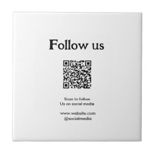 Folgen Sie uns auf Social Media, scannen Sie den Q Fliese