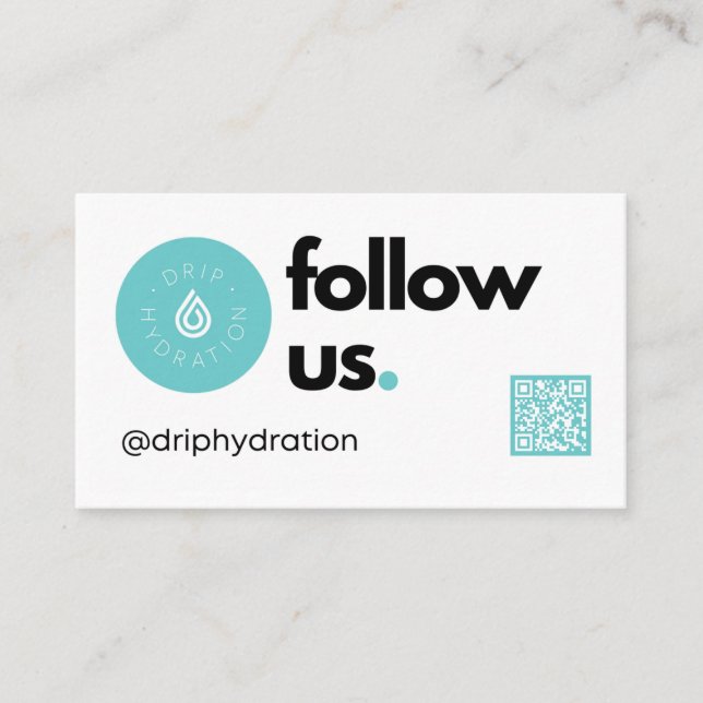 Folgen Sie uns Business Card Visitenkarte (Vorderseite)