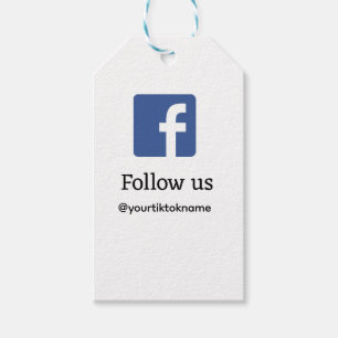 folgen Sie uns facebook Benutzername Social Media Geschenkanhänger