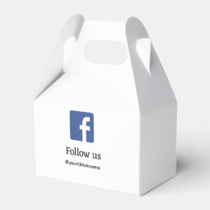 Folgen Sie uns Facebook Benutzername Social Media Geschenkschachtel