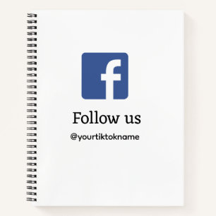 Folgen Sie uns Facebook Benutzername Social Media  Notizbuch