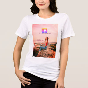 folgen sie uns facebook benutzername social media Tri-Blend shirt
