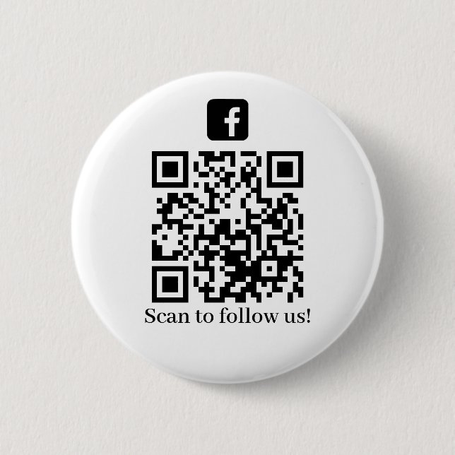 Folgen Sie uns QR-Code Button (Vorderseite)